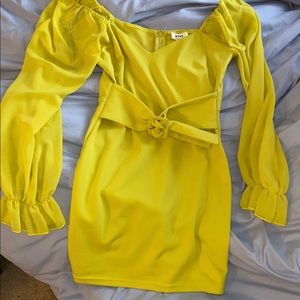 Short Mustard yellow dress